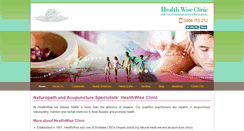 Desktop Screenshot of healthwiseclinic.com.au