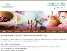Tablet Screenshot of healthwiseclinic.com.au